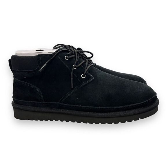 Koolaburra by UGG Women's 12 Black Suede Advay Lace-up Booties Faux Fur Lining - Picture 1 of 8